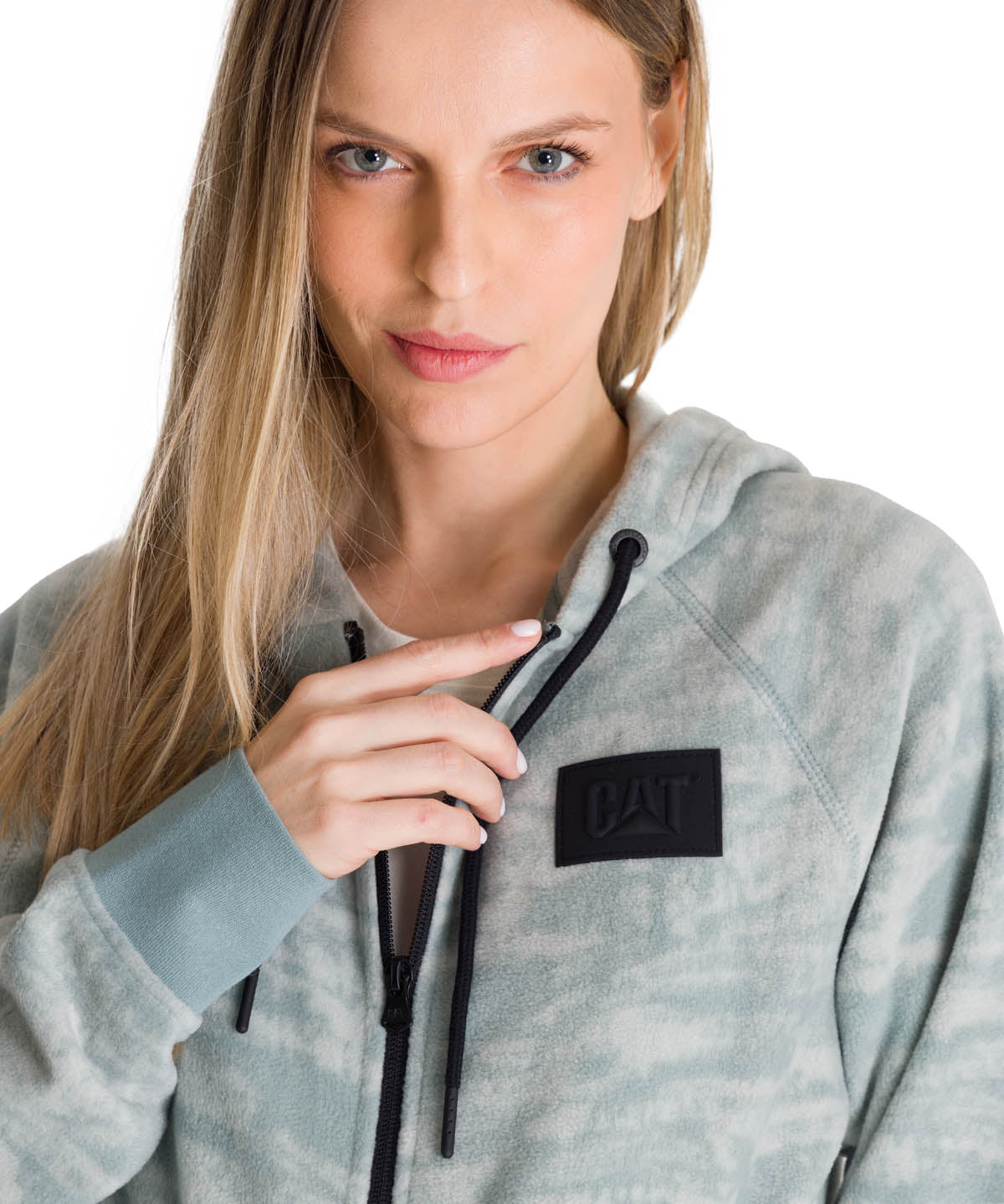 Polerón Unisex Microfleece Full Zip Azul CAT