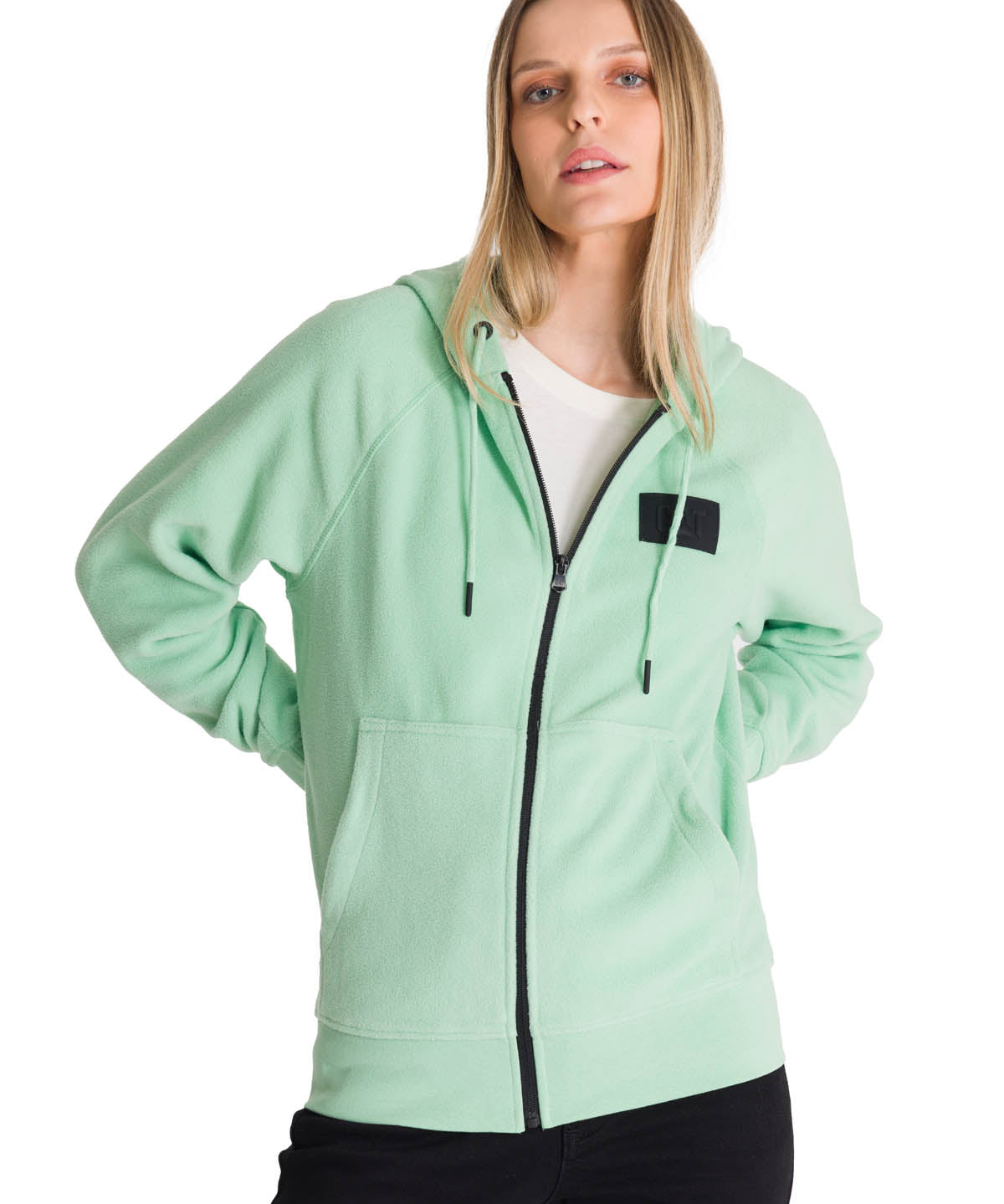 Polerón Unisex Microfleece Full Zip Verde CAT