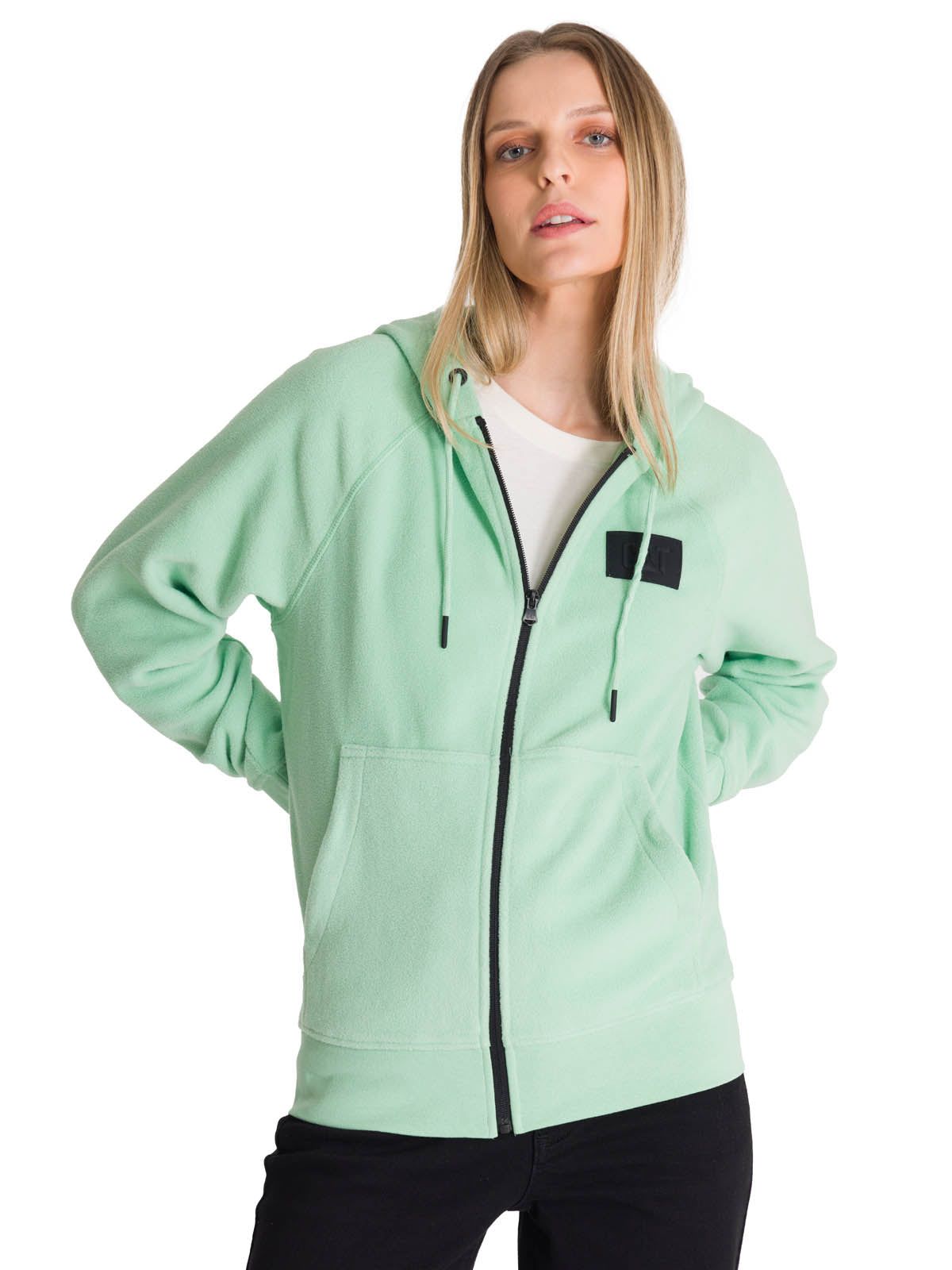 Polerón Unisex Microfleece Full Zip Verde CAT
