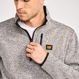 Polar Casual Hombre SWEATER FLEECE QUARTER ZIP JACKET Gris CAT