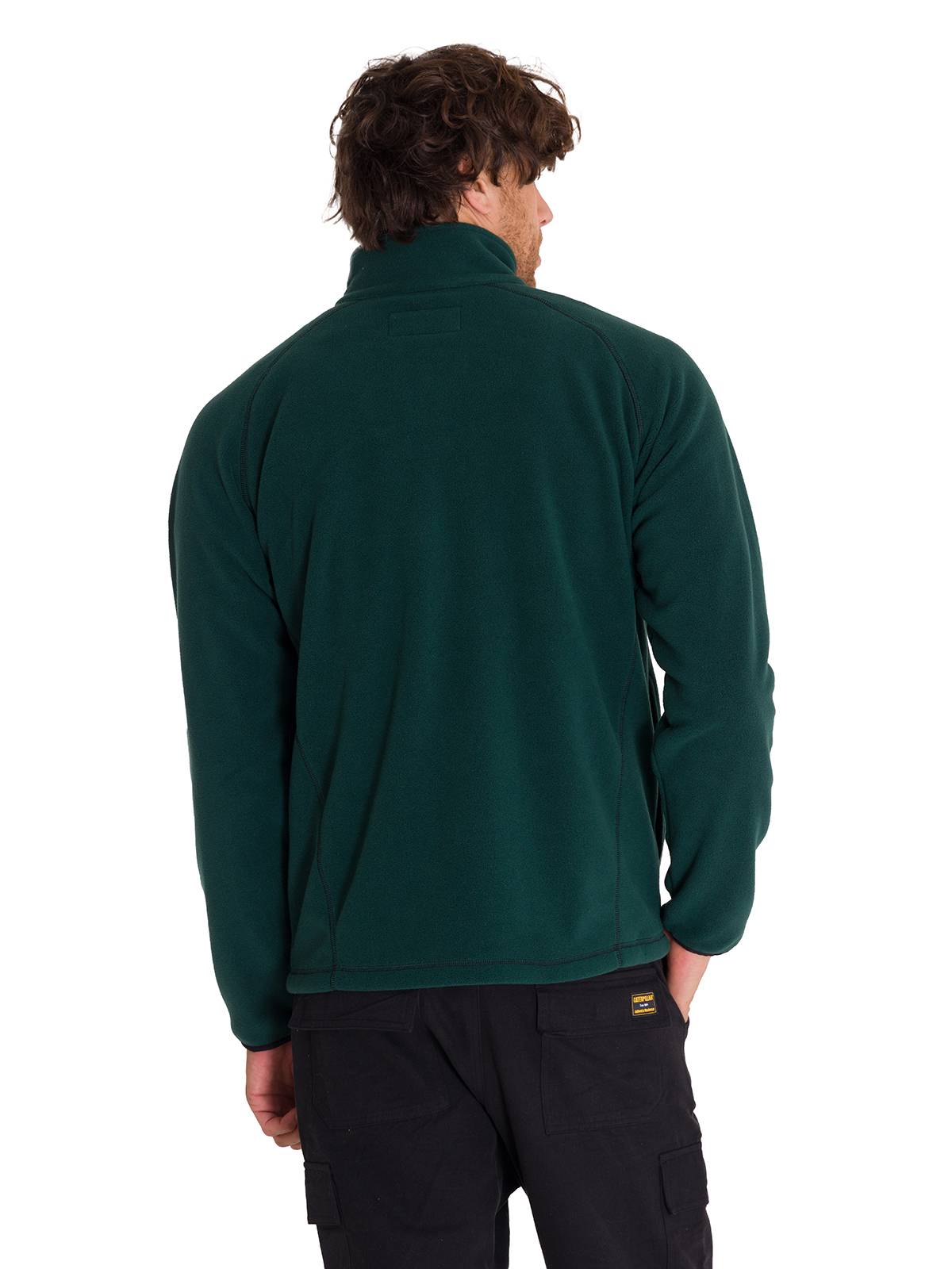 Polar Manga Larga Hombre Fleece Full Zip Verde Petróleo Cat