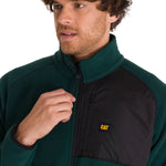 Polar Manga Larga Hombre Fleece Full Zip Verde Petróleo Cat