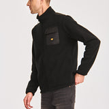 Polar Casual Hombre POLAR FLEECE UTILITY FULL ZIP JACKET Negro CAT