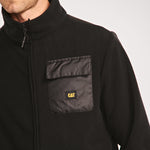 Polar Casual Hombre POLAR FLEECE UTILITY FULL ZIP JACKET Negro CAT