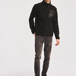 Polar Casual Hombre POLAR FLEECE UTILITY FULL ZIP JACKET Negro CAT