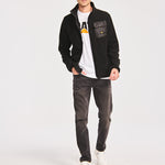 Polar Casual Hombre POLAR FLEECE UTILITY FULL ZIP JACKET Negro CAT