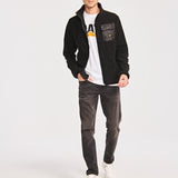 Polar Casual Hombre POLAR FLEECE UTILITY FULL ZIP JACKET Negro CAT