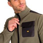 Polar Manga Larga Hombre Fleece Utility Full Zip Oliva Cat