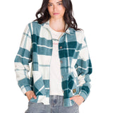 Chaqueta Manga Larga Mujer W Microfleece Shirt Verde Petróleo Cat