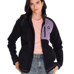 Polar Manga Larga Mujer W Fleece Utility Full Zip Lila Cat