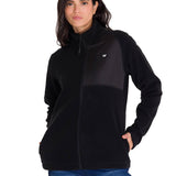 Polar Manga Larga Mujer W Fleece Utility Full Zip Negro Cat
