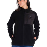Polar Manga Larga Mujer W Fleece Utility Full Zip Negro Cat