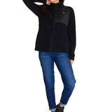 Polar Manga Larga Mujer W Fleece Utility Full Zip Negro Cat