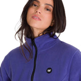 Polar Manga Larga Mujer W Microfleece Full Zip Azul Cat