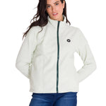 Polar Manga Larga Mujer W Microfleece Full Zip Oliva Claro Cat