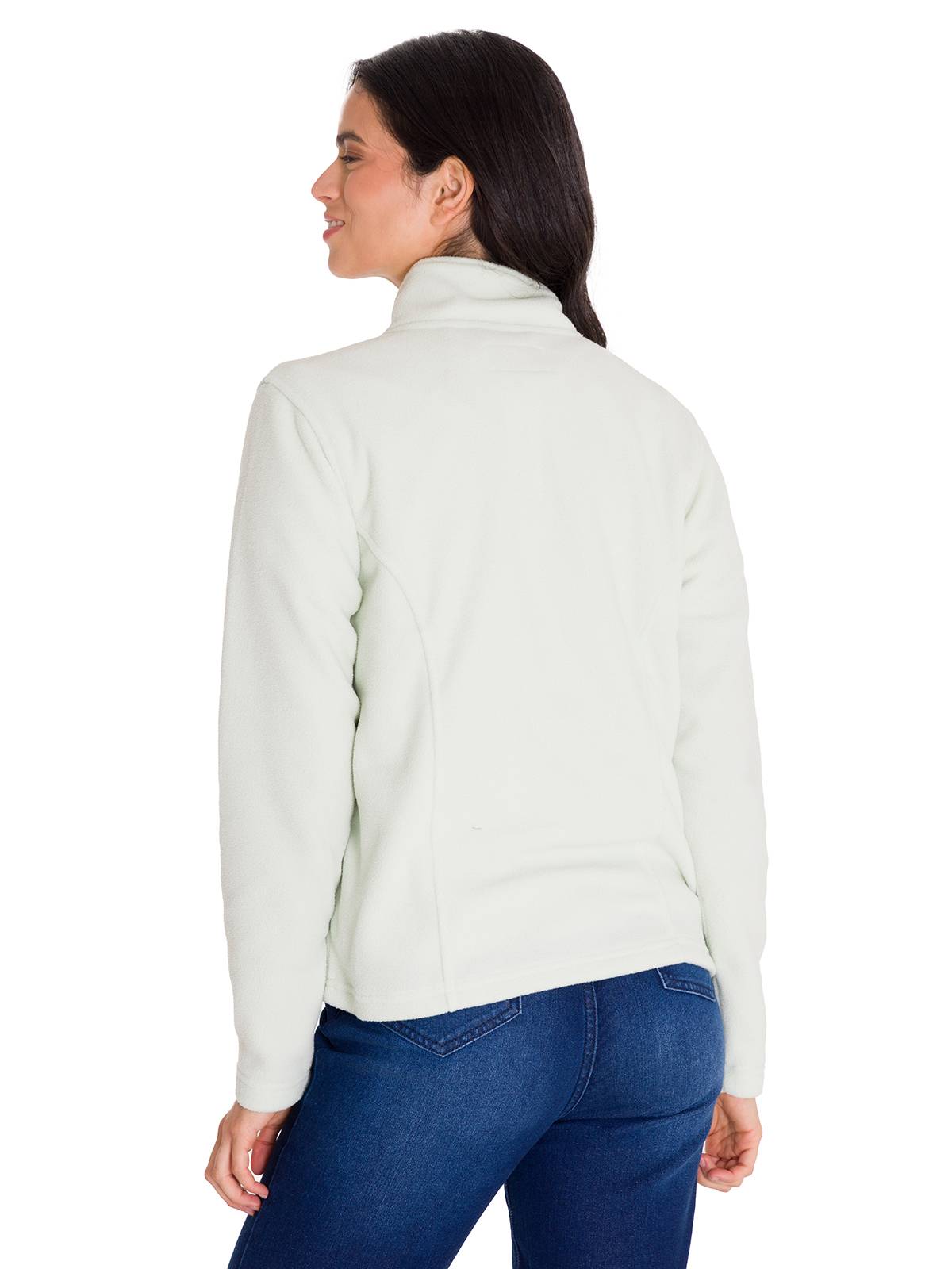 Polar Manga Larga Mujer W Microfleece Full Zip Oliva Claro Cat