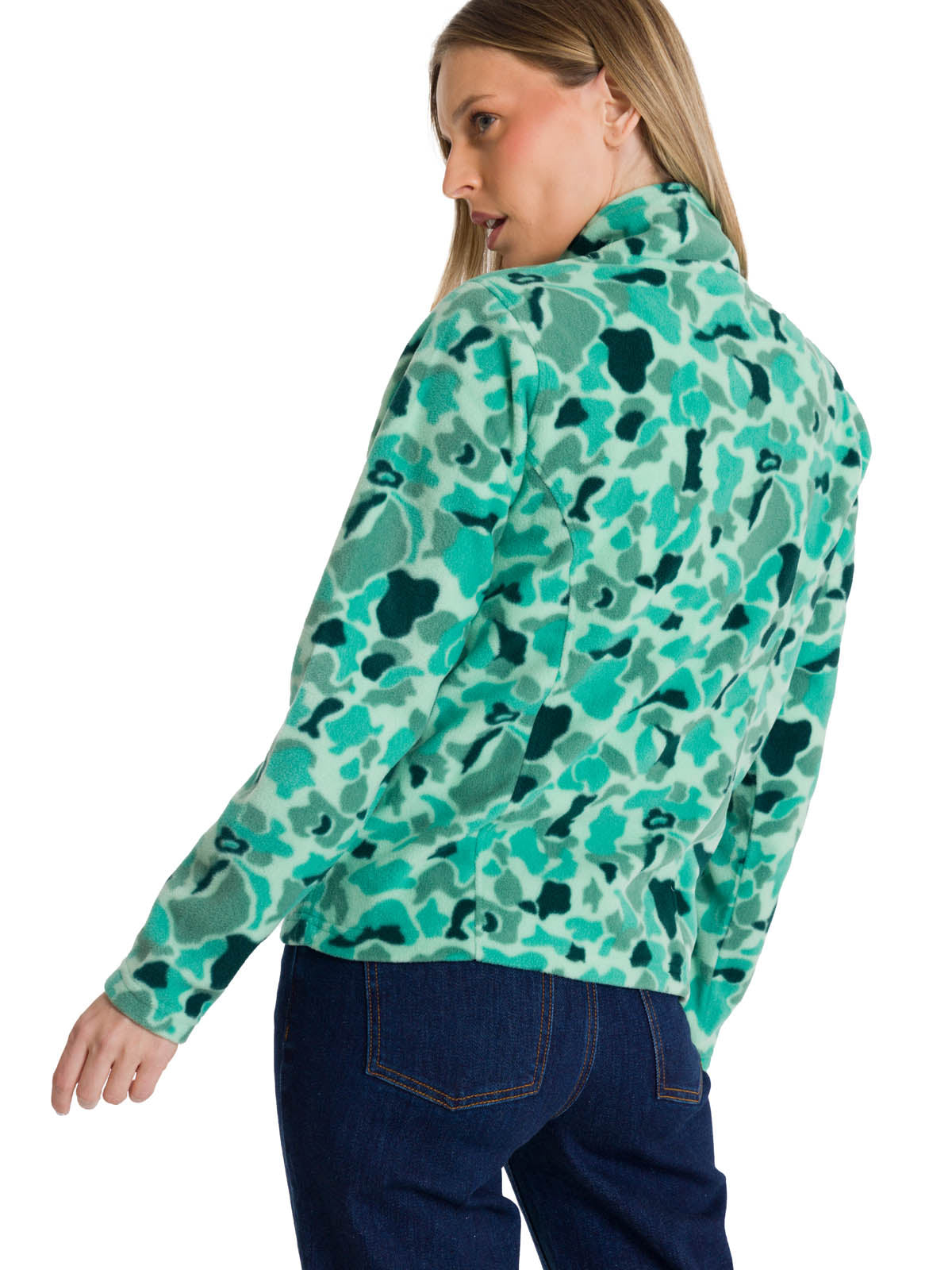 Polar Mujer Microfleece Full Zip Multicolor Verde CAT