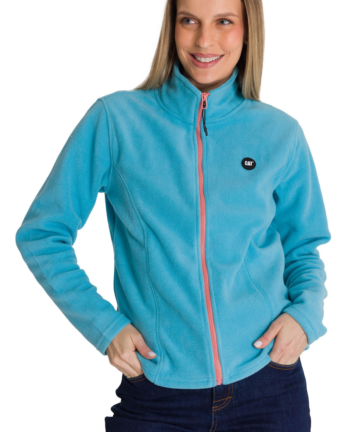 Polar Mujer Microfleece Full Zip Celeste CAT