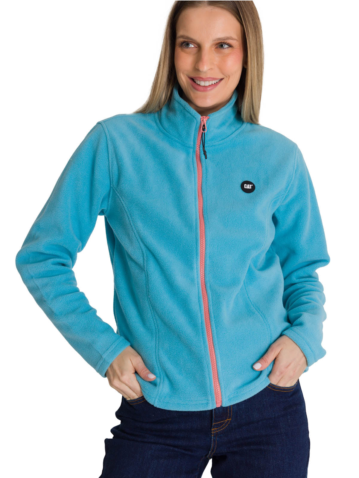 Polar Mujer Microfleece Full Zip Celeste CAT