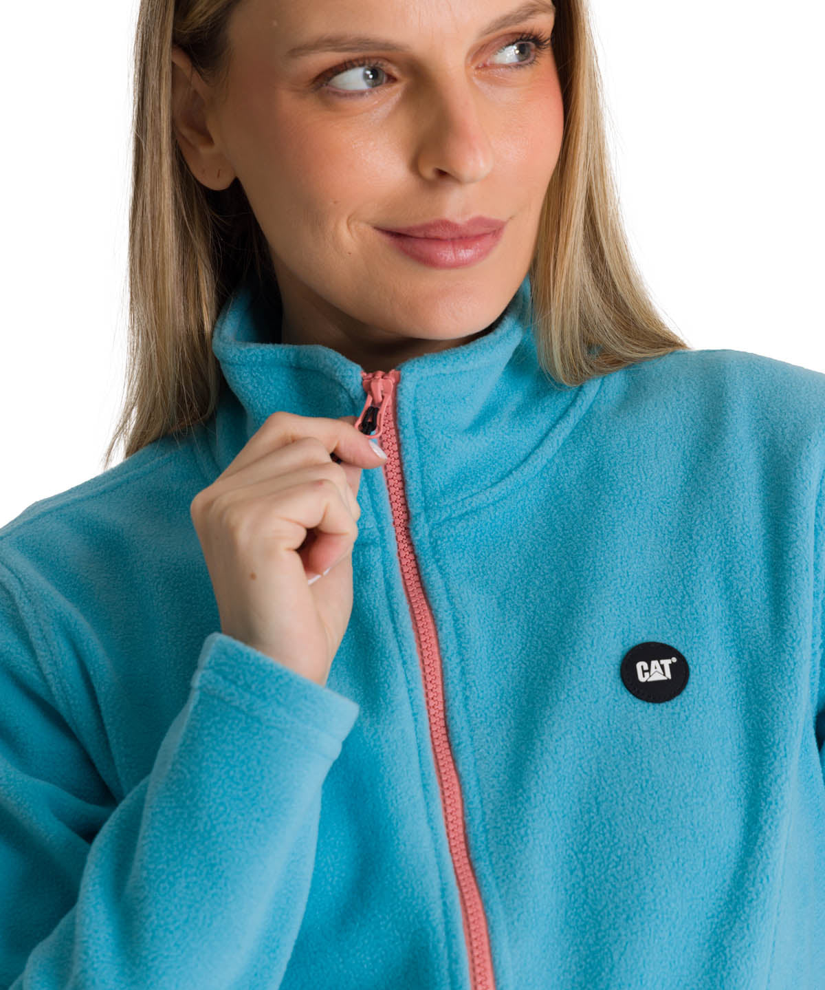 Polar Mujer Microfleece Full Zip Celeste CAT