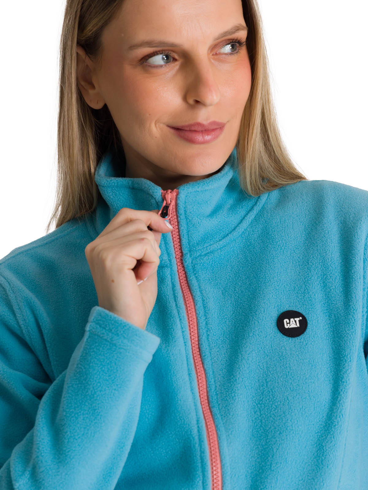 Polar Mujer Microfleece Full Zip Celeste CAT