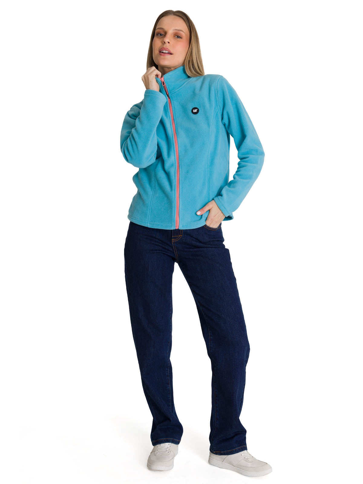 Polar Mujer Microfleece Full Zip Celeste CAT