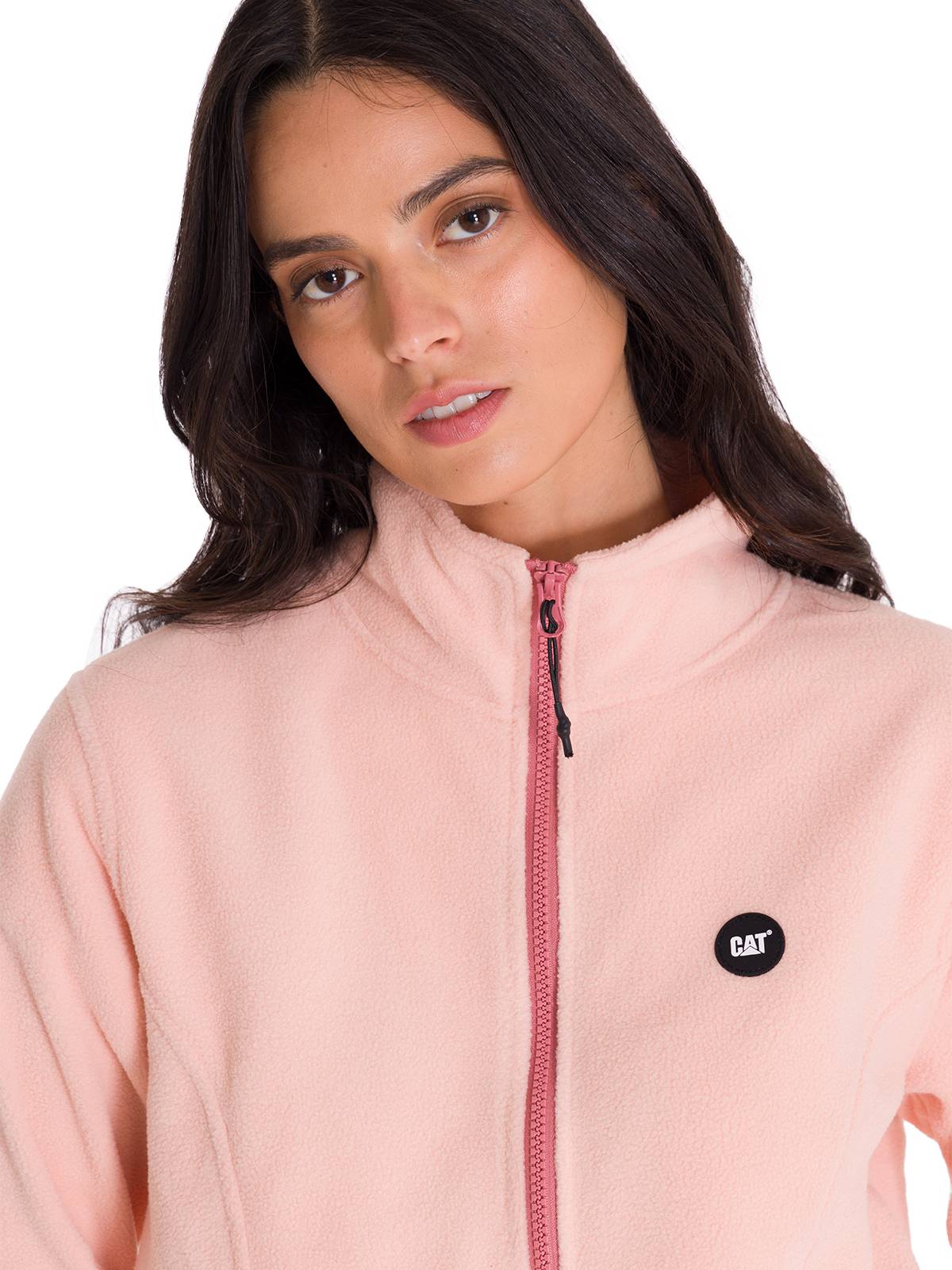 Polar Manga Larga Mujer W Microfleece Full Zip Palo Rosa Cat