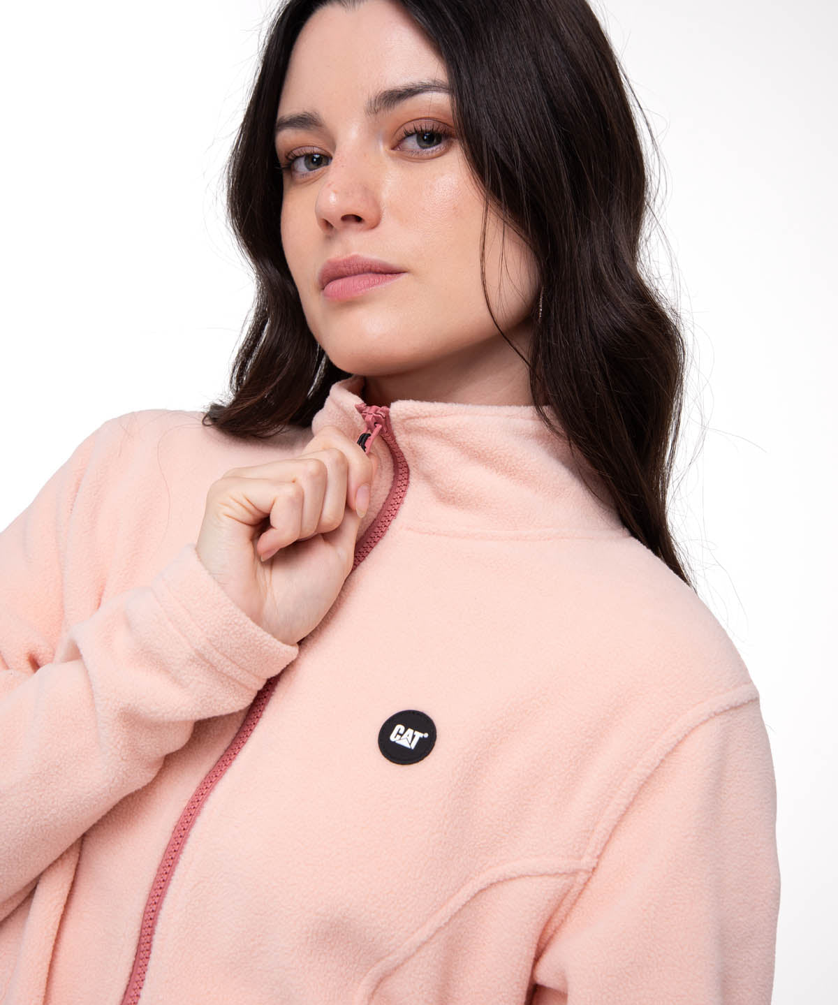 Polar Mujer Microfleece Full Zip Rosa CAT
