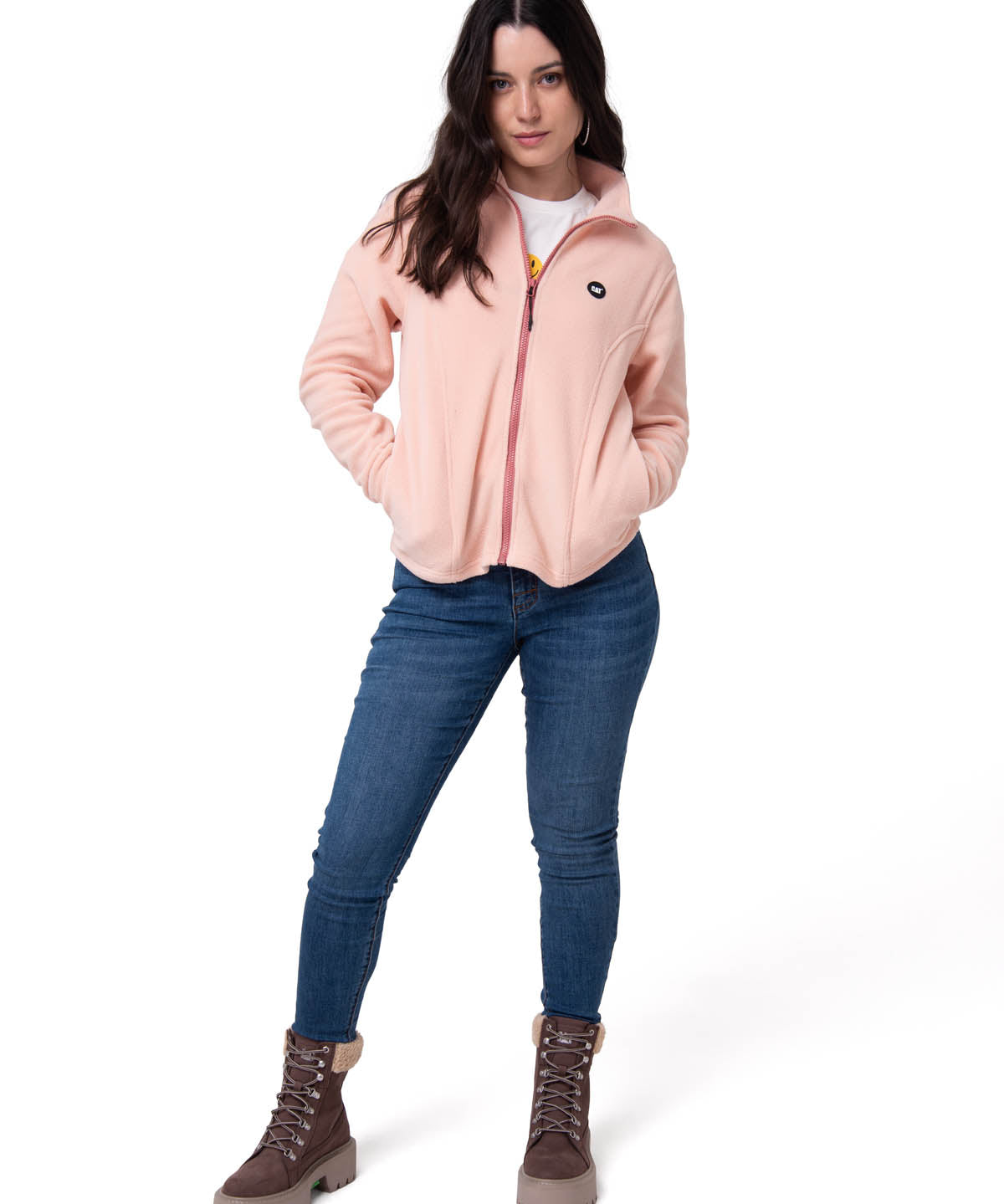 Polar Mujer Microfleece Full Zip Rosa CAT