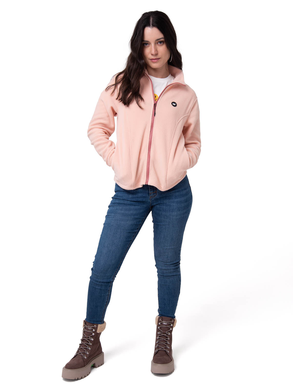 Polar Mujer Microfleece Full Zip Rosa CAT
