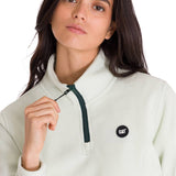 Polar Manga Larga Mujer W Microfleece Quarter Zip Pullover Oliva Claro Cat