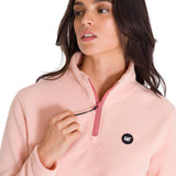 Polar M/Larga Mujer W Microfleece Quarter Zip Pullover Palo Rosa Cat