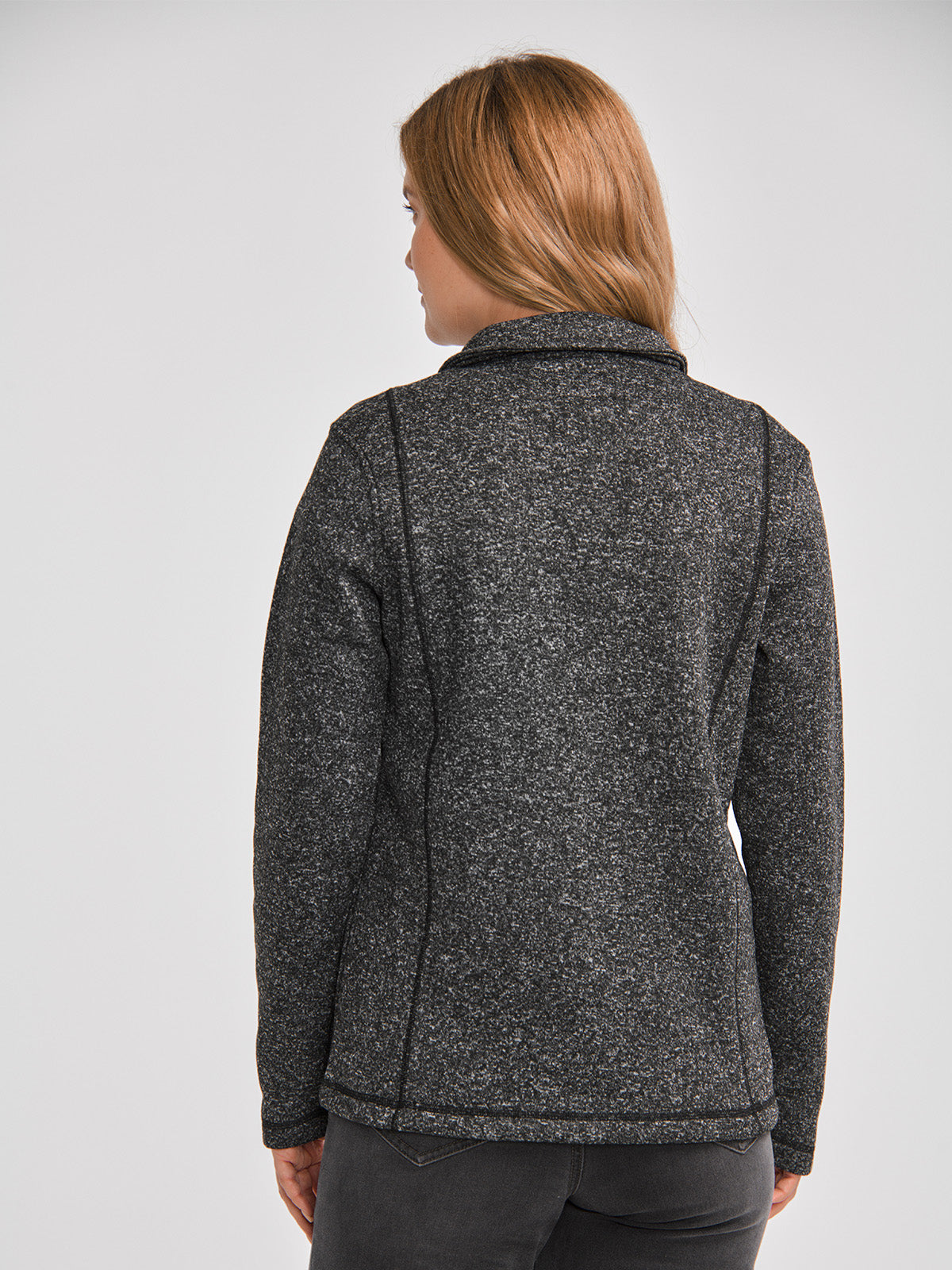 Polar Casual Mujer W SWEATER FLEECE FULL ZIP JACKET Gris CAT