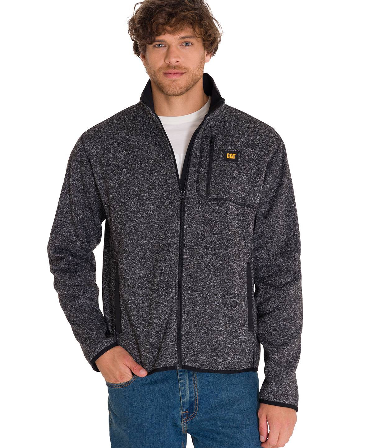 Polar Manga Larga Hombre Fleece Full Zip Grafito Cat