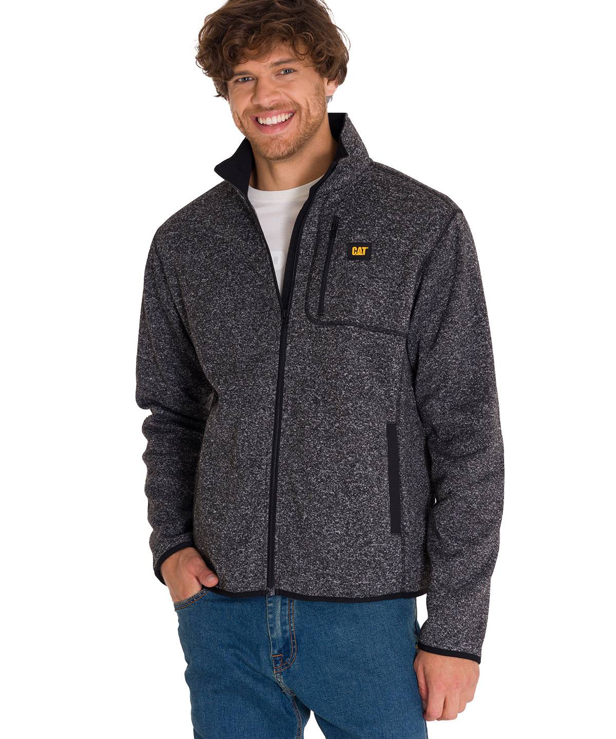 Polar Manga Larga Hombre Fleece Full Zip Grafito Cat