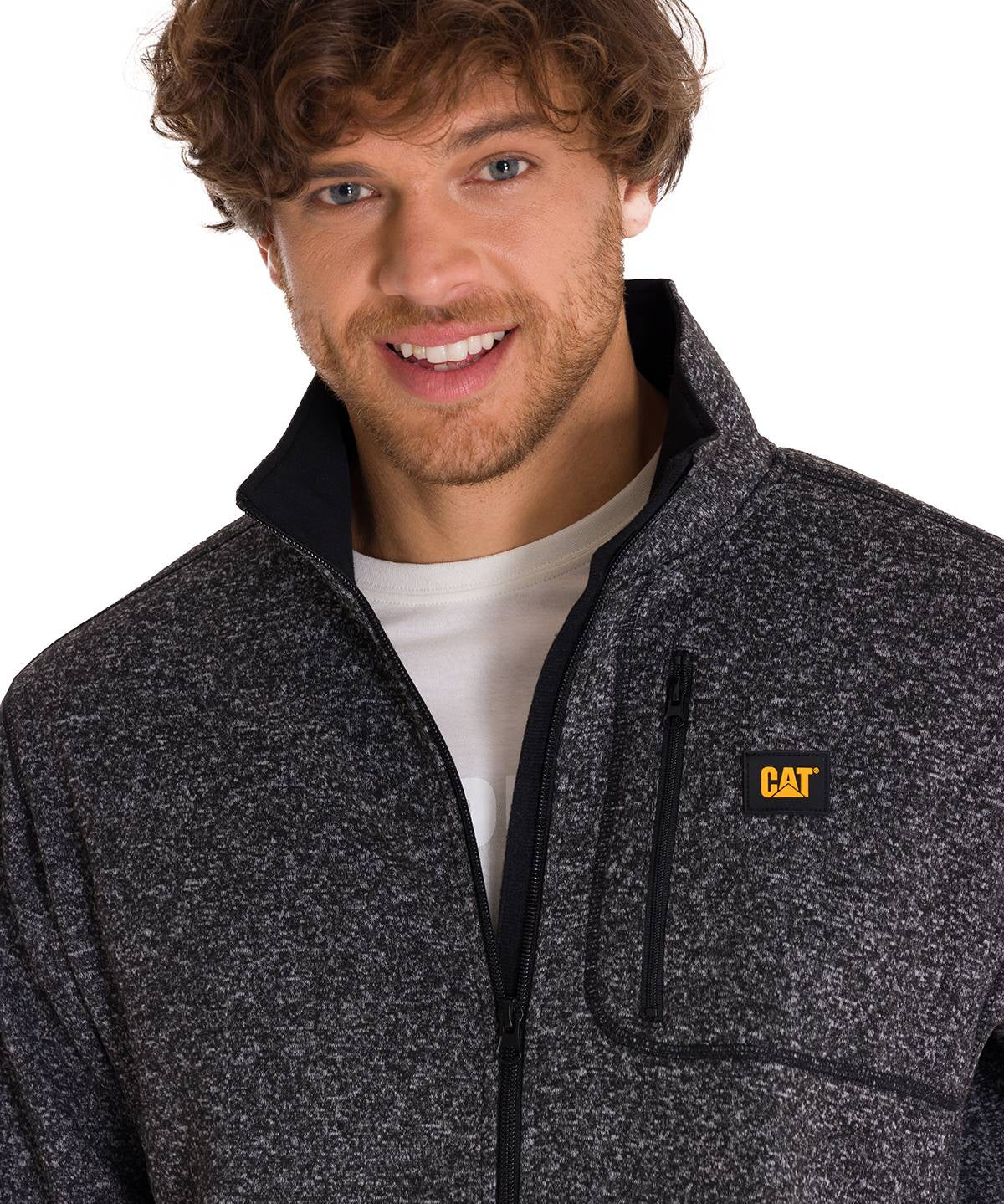 Polar Manga Larga Hombre Fleece Full Zip Grafito Cat