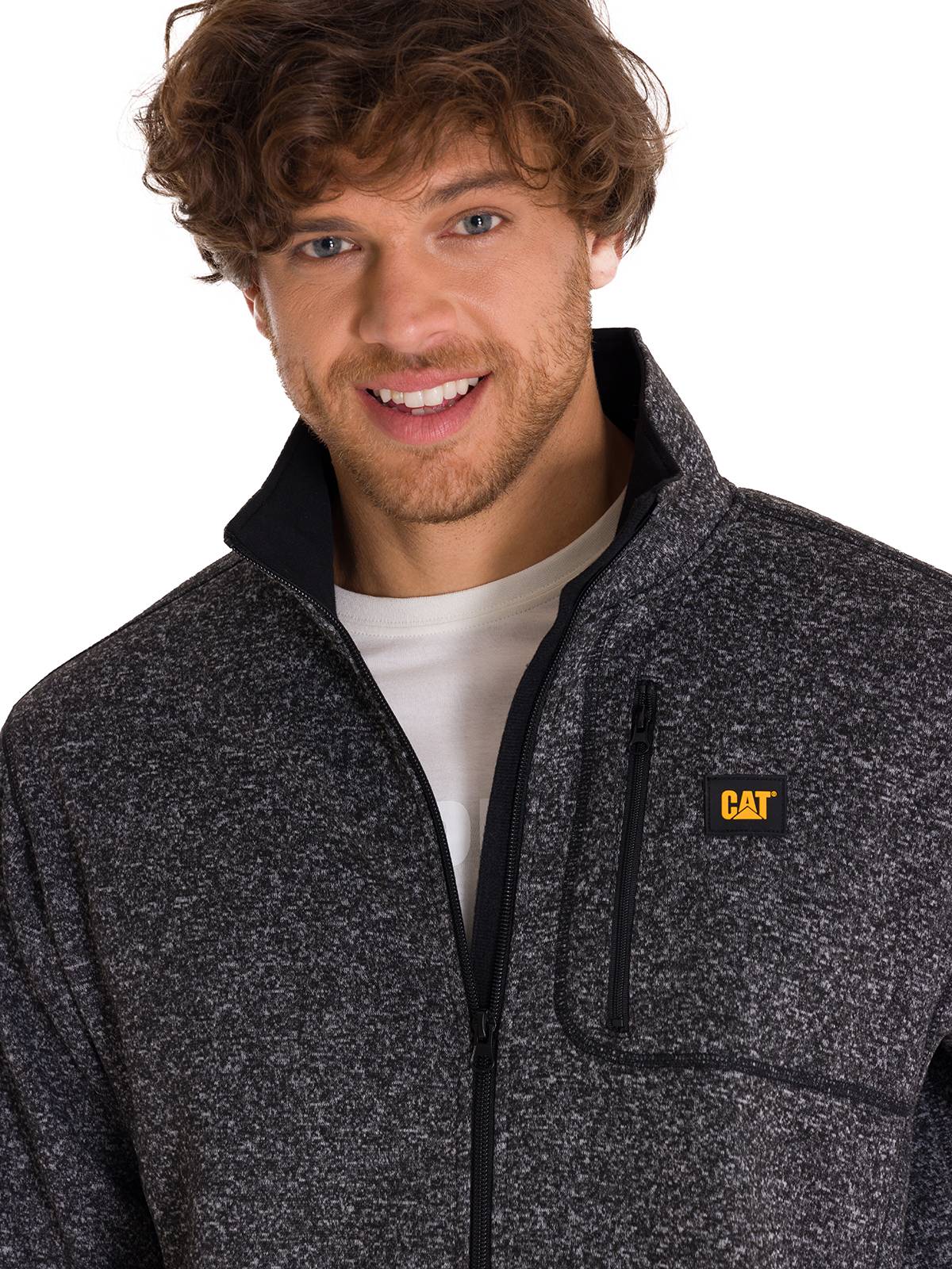 Polar Manga Larga Hombre Fleece Full Zip Grafito Cat