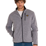 Polar Manga Larga Hombre Fleece Full Zip Gris Oscuro Cat