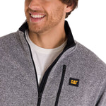 Polar Manga Larga Hombre Fleece Full Zip Gris Oscuro Cat