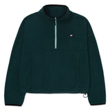 Polar Manga Larga Mujer BOXY OVERSIZED HALF ZIP Verde Petróleo Cat
