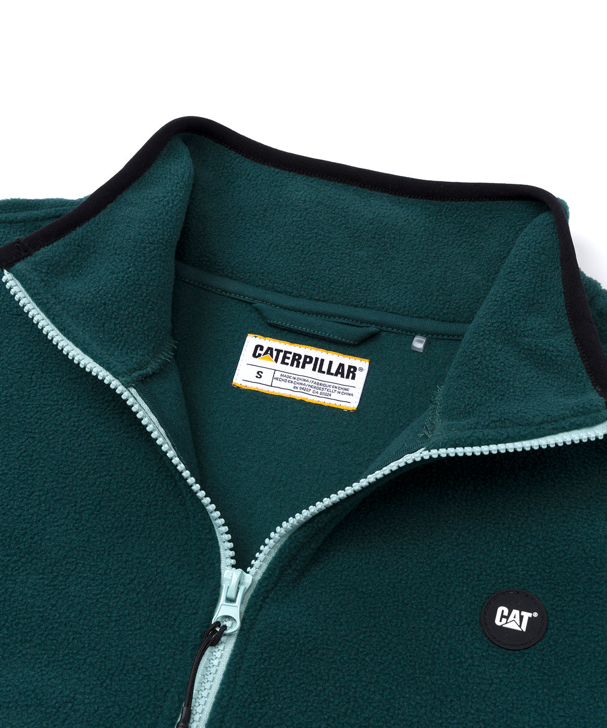 Polar Manga Larga Mujer BOXY OVERSIZED HALF ZIP Verde Petróleo Cat