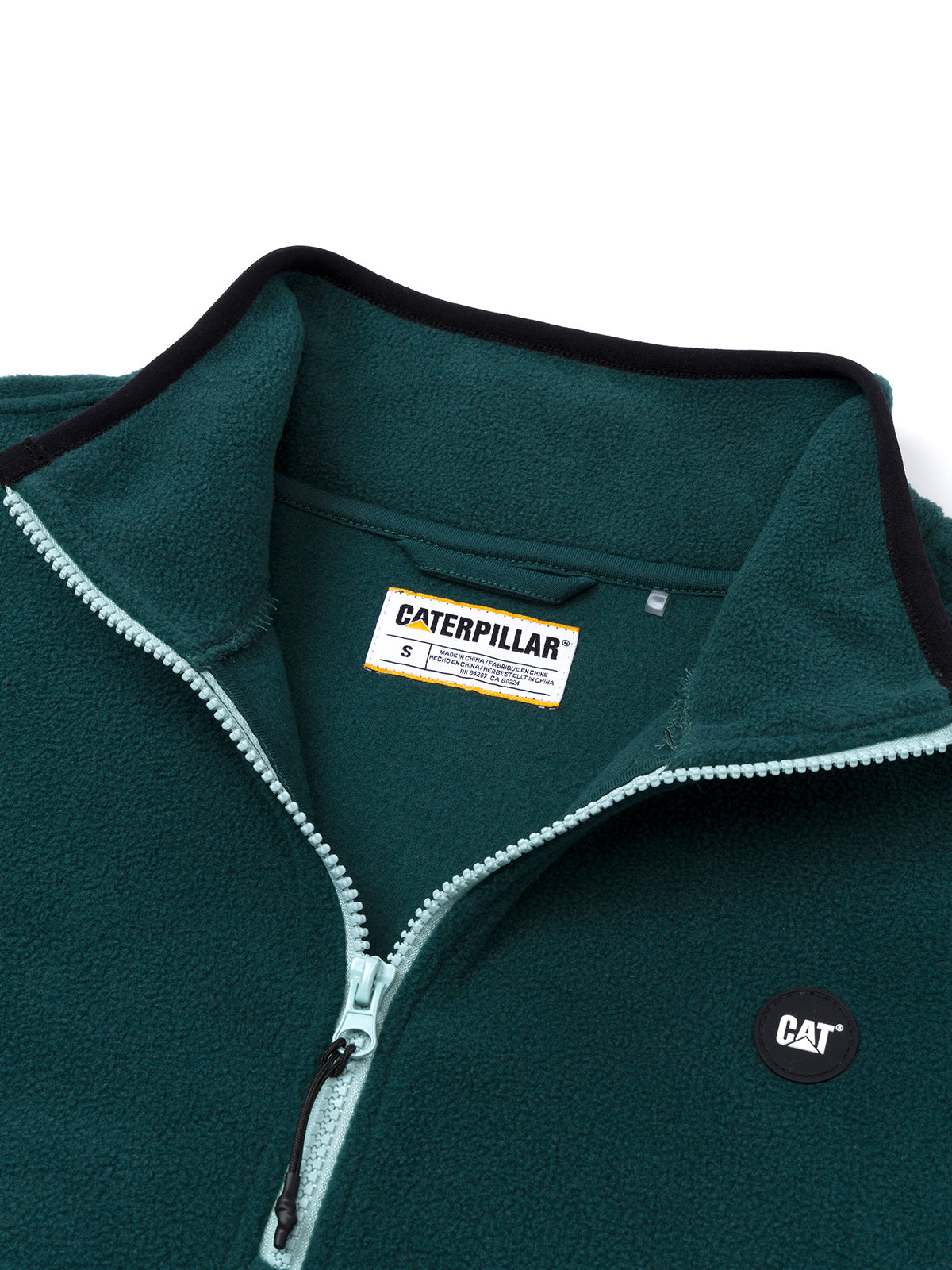 Polar Manga Larga Mujer BOXY OVERSIZED HALF ZIP Verde Petróleo Cat
