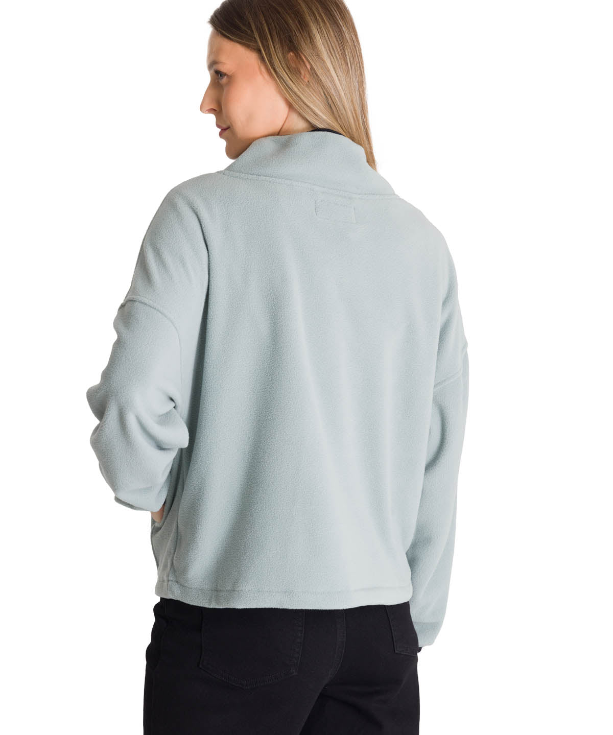 Polar Manga Larga Mujer BOXY OVERSIZED HALF ZIP Verde Petróleo Cat