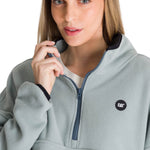 Polar Fleece Mujer Boxy Oversized Celeste CAT