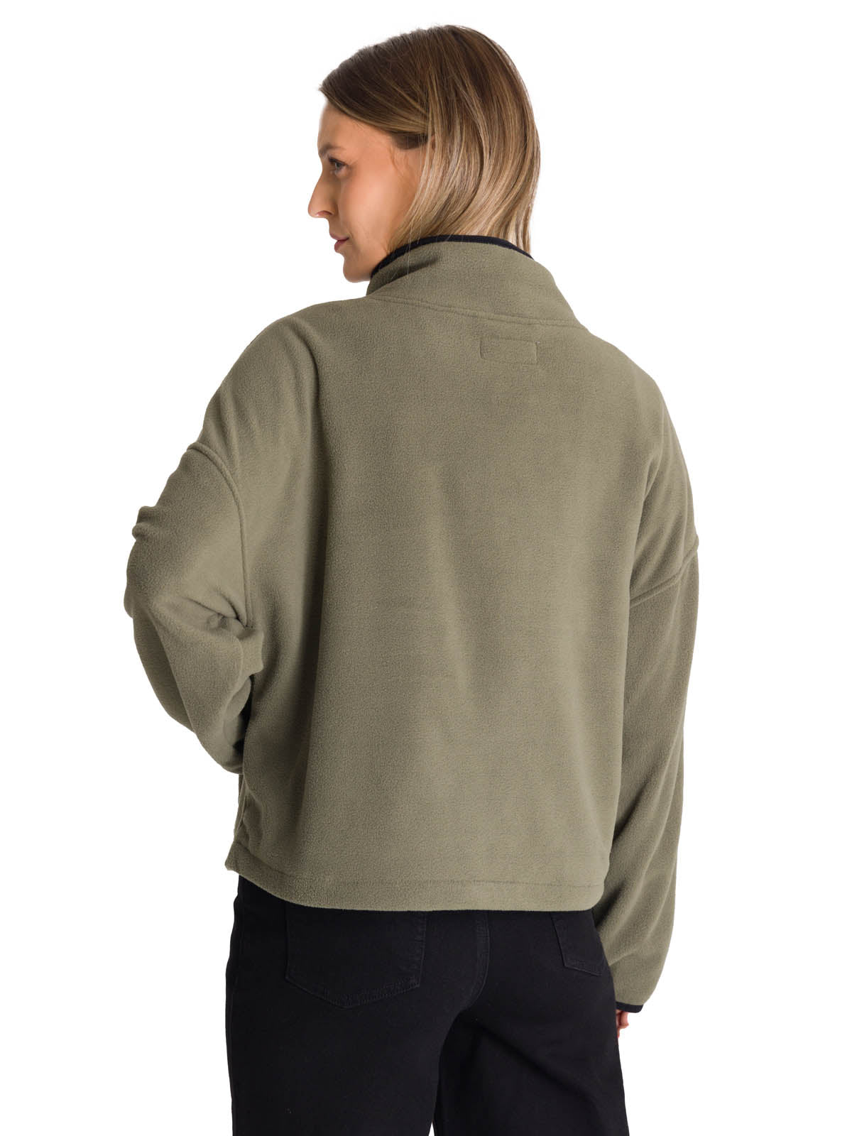 Polar Fleece Mujer Boxy Oversized Verde CAT