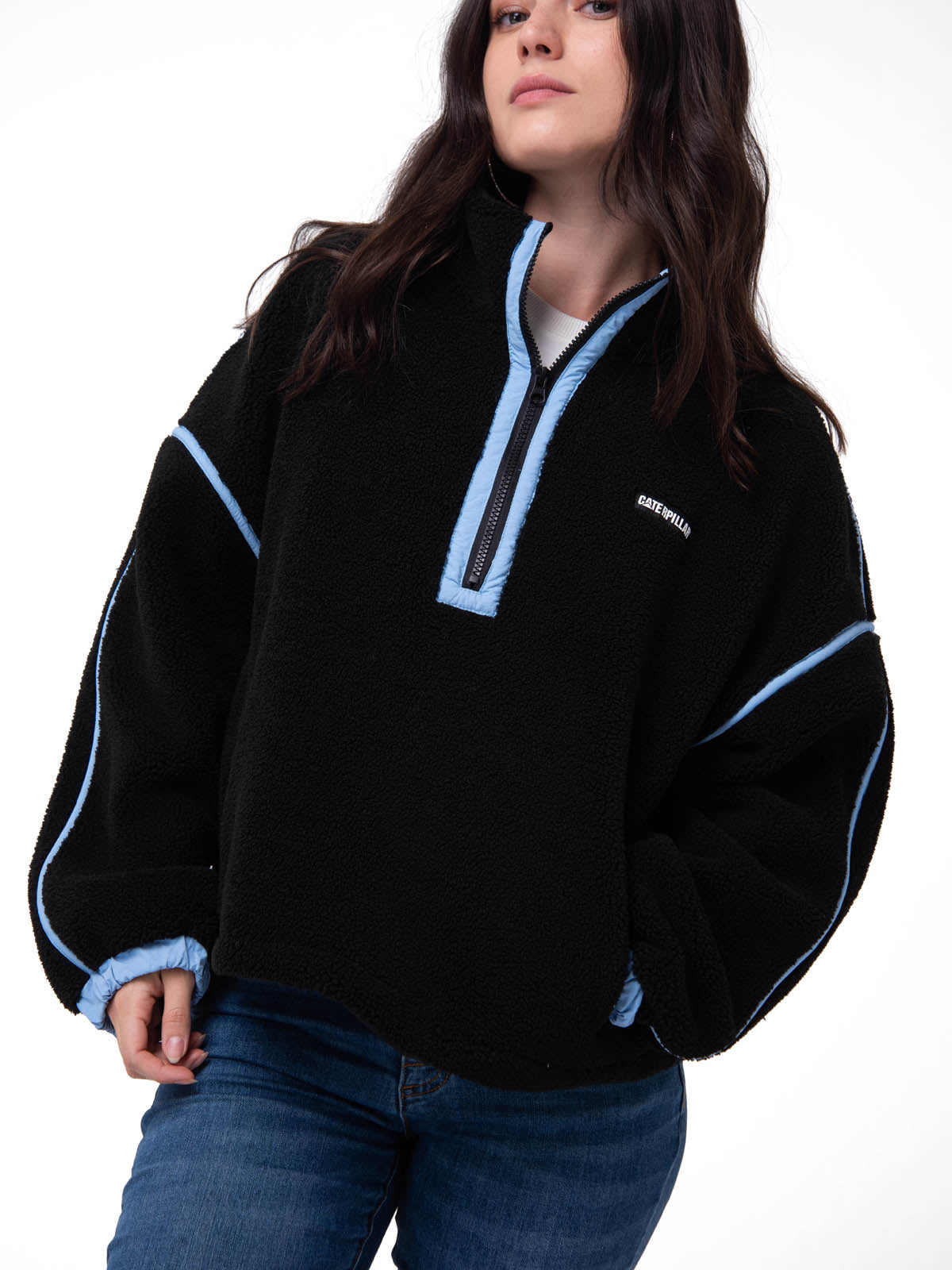 Polar Manga Larga Mujer RELAXED HALF ZIP Negro Cat