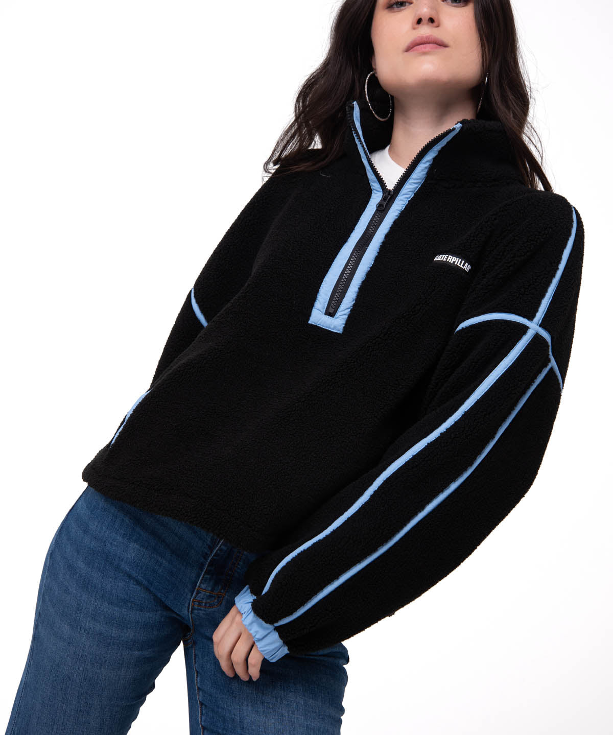 Polar Manga Larga Mujer RELAXED HALF ZIP Negro Cat