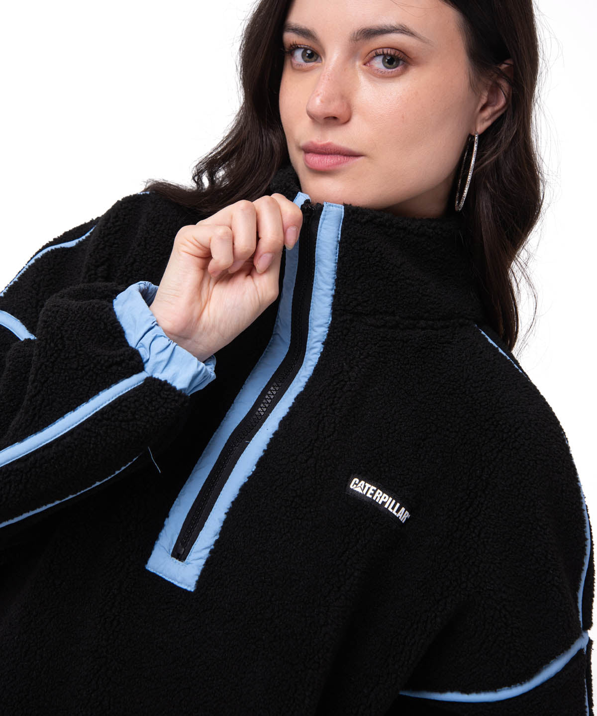 Polar Manga Larga Mujer RELAXED HALF ZIP Negro Cat