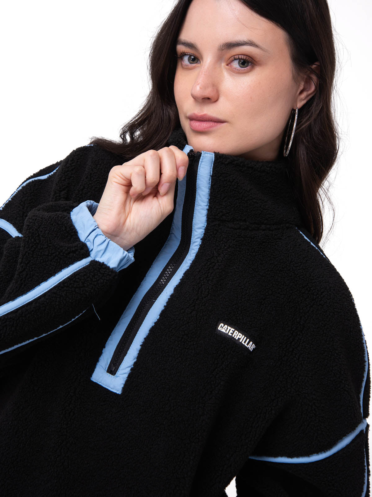 Polar Manga Larga Mujer RELAXED HALF ZIP Negro Cat