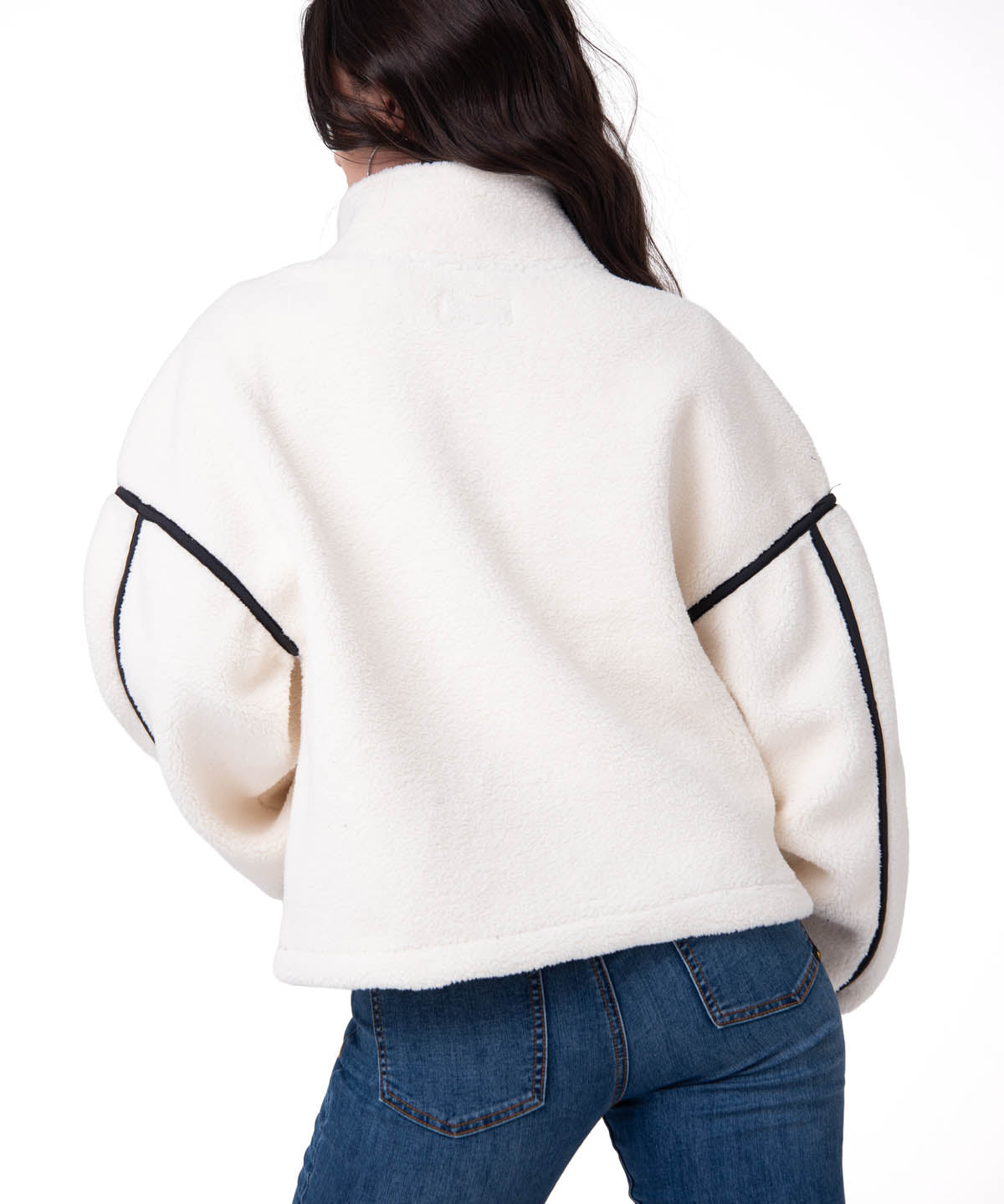 Polar Manga Larga Mujer RELAXED HALF ZIP Blanco Cat